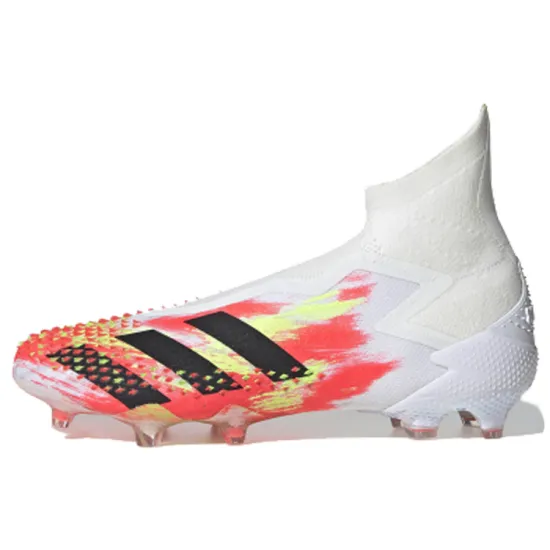 Adidas PREDATOR Series Football Shoes Men High-top Bright White/bright Pink Fluorescence