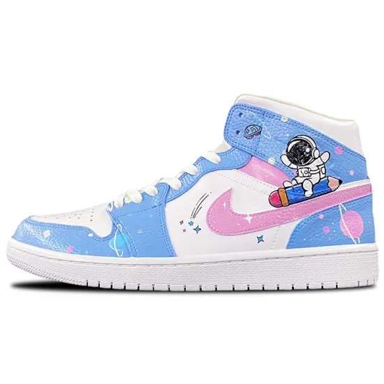 Air Jordan 1 Vintage Basketball Shoes Men High-top Carolina Blue