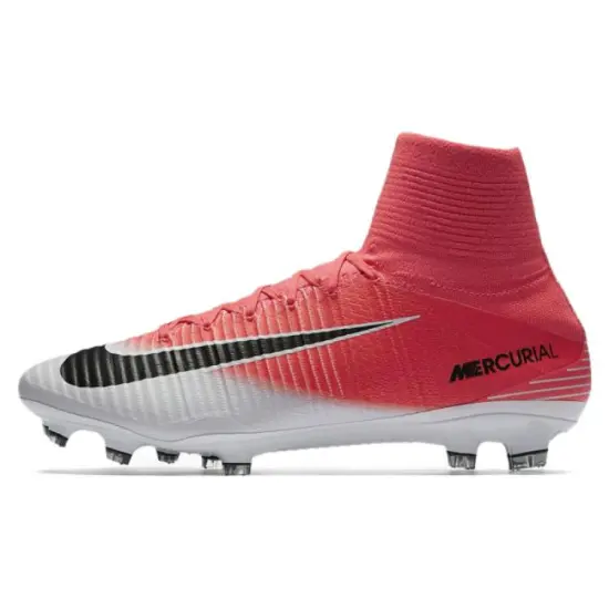Nike Mercurial Superfly 5 Football Shoes Men High-top White/Pink/Black