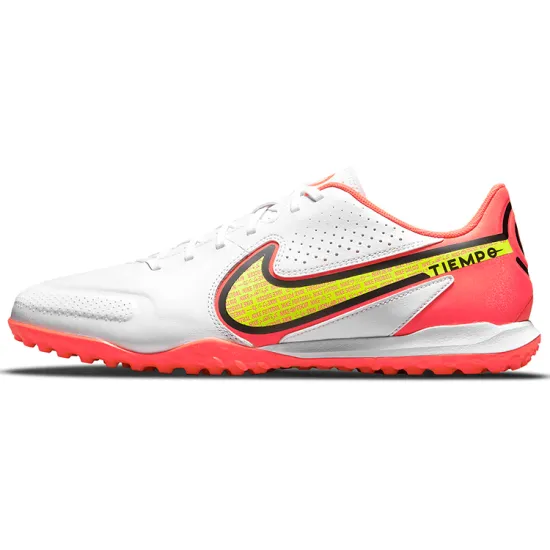 Nike Tiempo Legend 9 Football Shoes Unisex Low-top White/bright Crimson/fluorescent Yellow