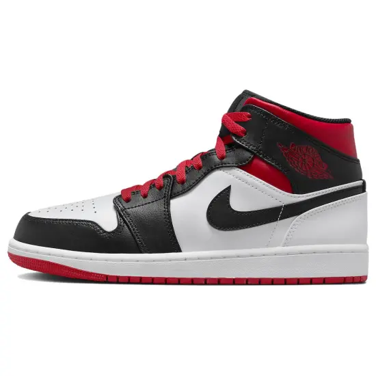 Jordan 1 Mid Gym Red Black Toe