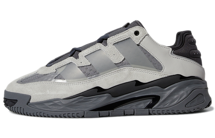 Adidas originals Niteball shock-absorbing, wear-resistant and non-slip low-top retro basketball shoes for men and women, light gray