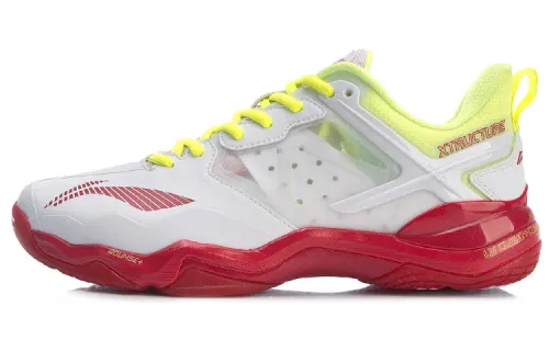Li Ning Sonic Boom Badminton Shoes Unisex Low Top White/Yellow/Red