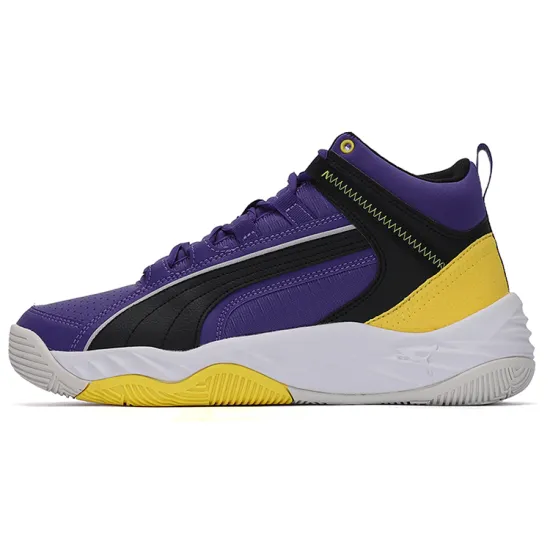 Puma REBOUND Vintage Basketball Shoes Unisex Mid-top Purple