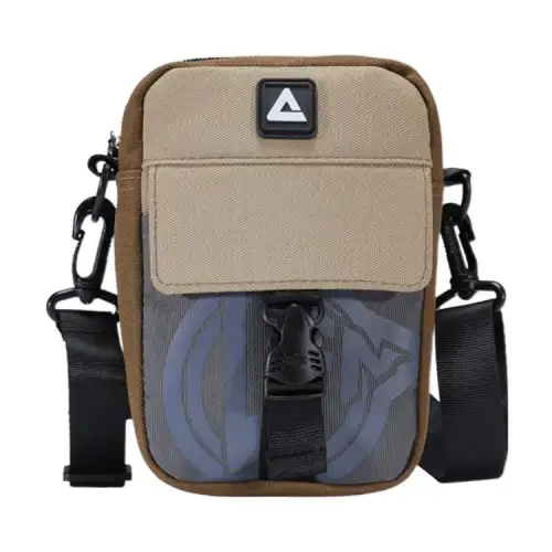 PEAK Fabric Sports Bag, Crossbody Bag Regular Unisex Khaki