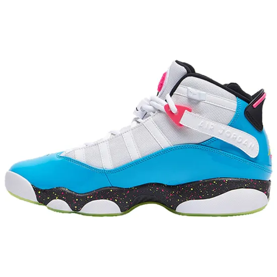 Jordan 6 Rings White Light Blue Fury Cyber