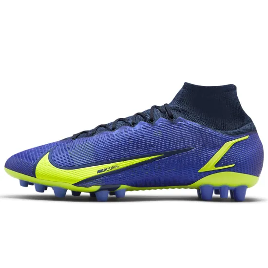 Nike Mercurial Superfly 8 Football Shoes Men Mid-top Blue