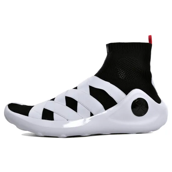 LINING Vintage Basketball Shoes Women's High-Top Black White