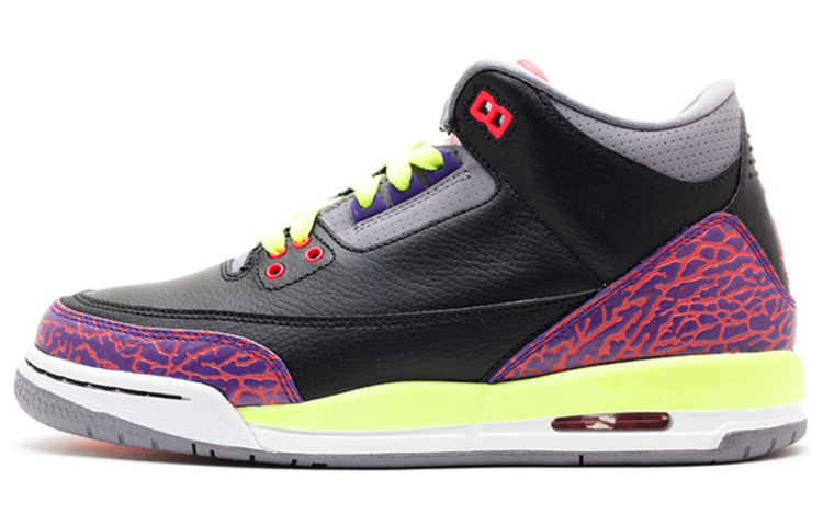 Jordan Air Jordan 3 Retro Black Atomic Red Volt GS