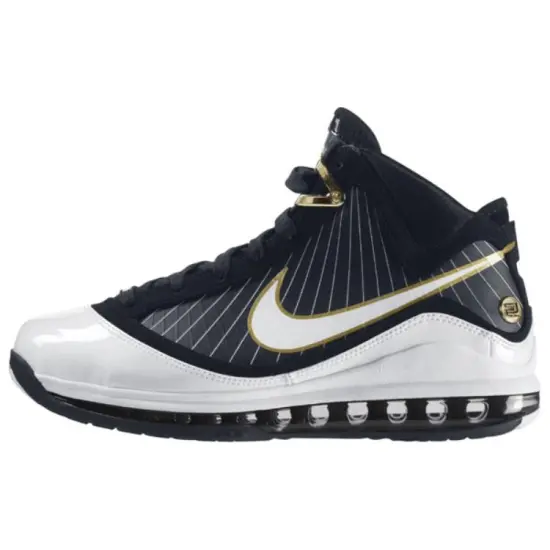 Nike LeBron 7 Black/White-Metallic Gold