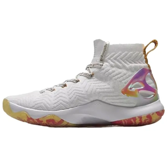 LINING CF Tracing Vintage Basketball Shoes Men High-Top White/Color
