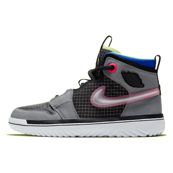 Jordan 1 High React Black Particle Grey