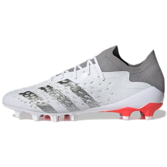 Adidas PREDATOR Series Football Shoes Men Low-top White/Gray/Red