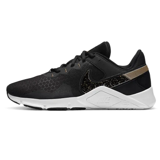 Nike Women's Legend Essential 2 Premium 'Black Metallic Gold Grain'
