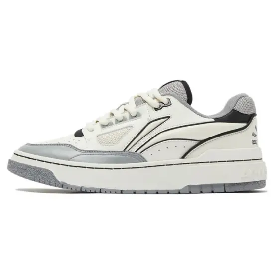 LINING Rookie 2 Vintage Basketball Shoes Men Low-Top White Gray