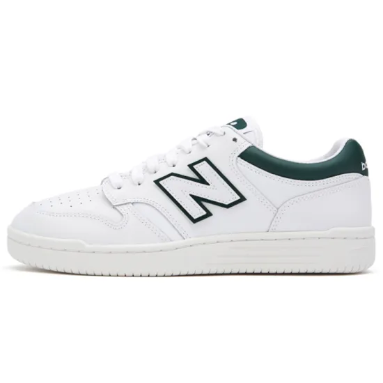 New Balance NB 480 Vintage Basketball Shoes Unisex Low-top White/green