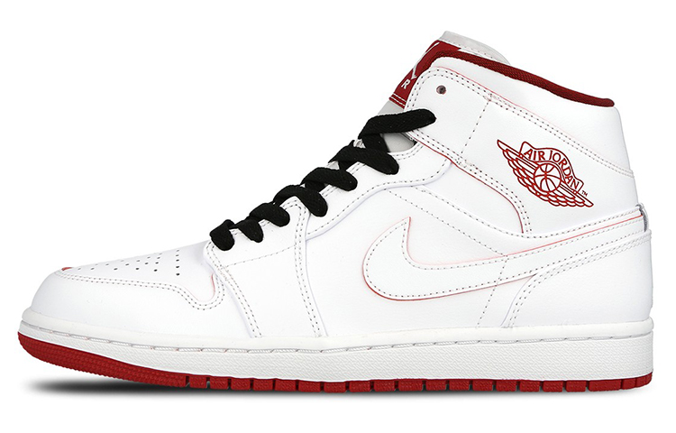 Jordan Air Jordan 1 Retro Mid White Gym Red Black 2016