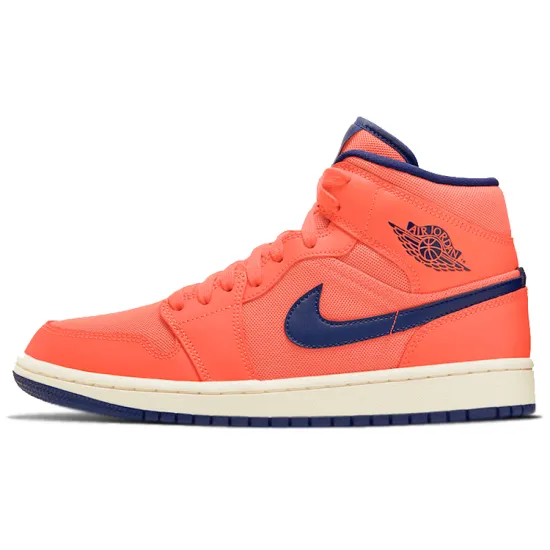 Jordan 1 Mid Turf Orange Blue Void Women's