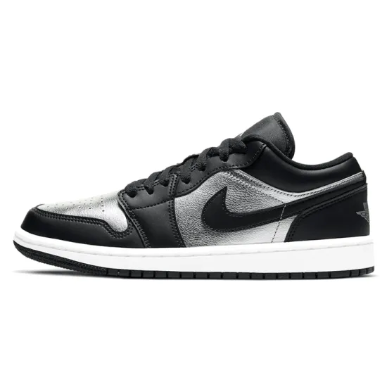 Jordan 1 Low SE Black Metallic Silver Women's