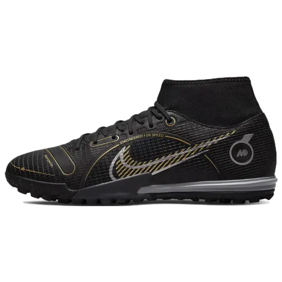 Nike Mercurial Superfly 8 Football Shoes Men Mid-top Black/Gray