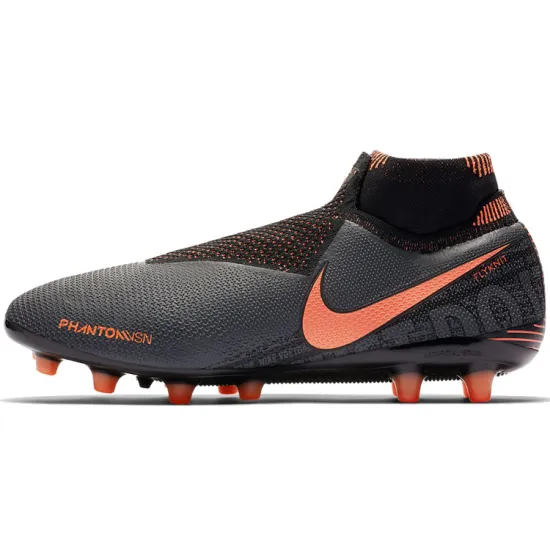 Nike Phantom Vision Football Shoes Men Mid-top Gray/Black/Orange
