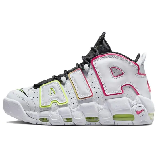Nike Air More Uptempo Vintage Basketball Shoes Women's Mid-top White/Black