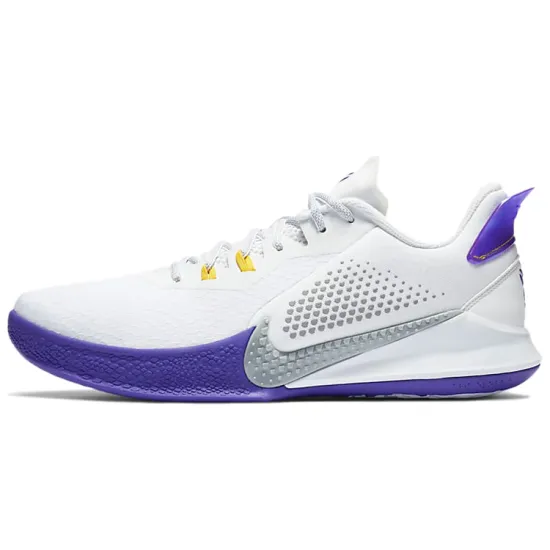 Nike Mamba Fury Vintage Basketball Shoes Unisex Low-top White Purple Gold