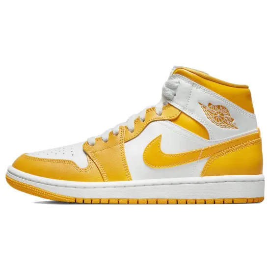 Jordan 1 Mid White University Gold Women's