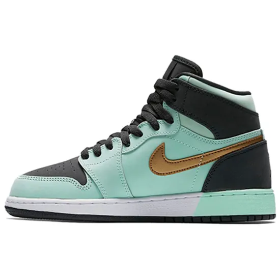 Jordan 1 Retro High GS Mint Foam Anthracite Metallic Gold