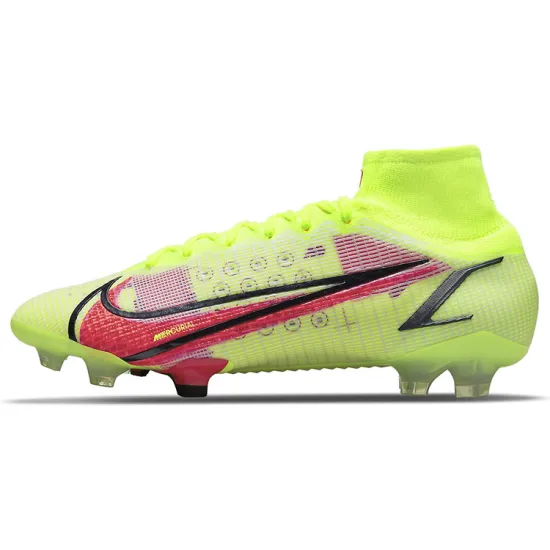 Nike Mercurial Superfly 8 Elite FG Volt Black Bright Crimson