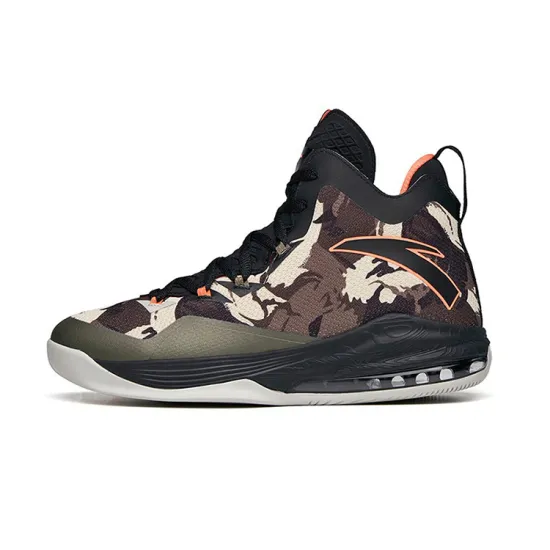 ANTA Divine Shield Basketball Shoes Men High-Top Green Black Orange