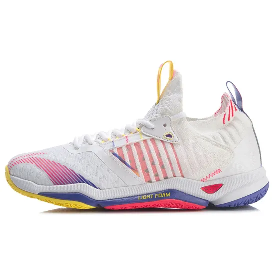 LINING Raid Badminton Shoes Unisex Low-Top White/Red