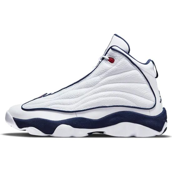 Jordan Pro Strong Vintage Basketball Shoes Men High-top White/Royal Blue