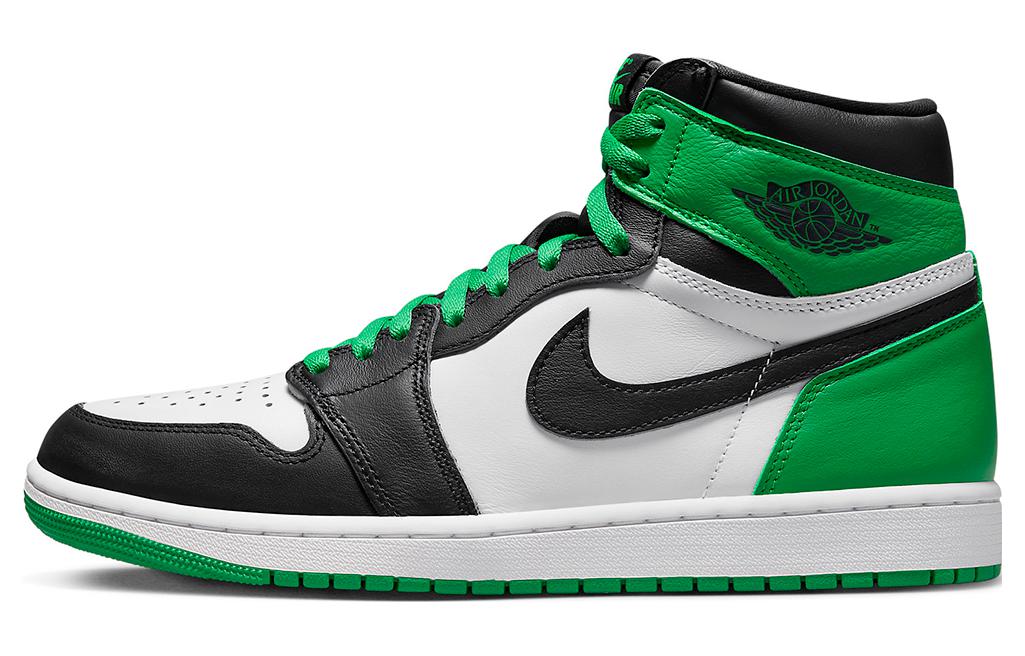 Jordan Air Jordan 1 High OG Black and Lucky Green GS