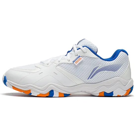 LINING Sound Waves Badminton Shoes Unisex Low-Top Standard White/Crystal Blue