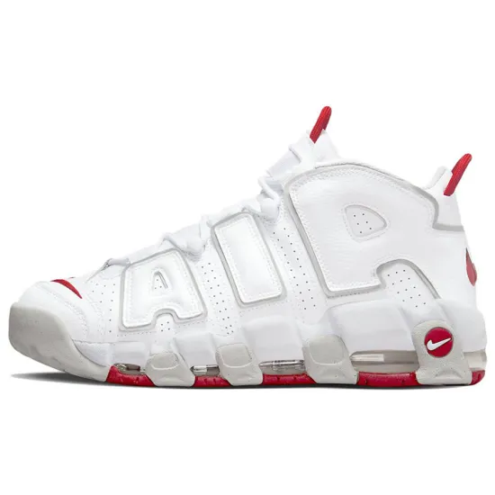 Nike Air More Uptempo 96 White Grey Fog University Red