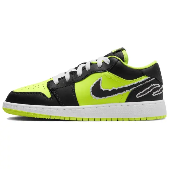 Jordan 1 Low SE Black Cat Volt GS