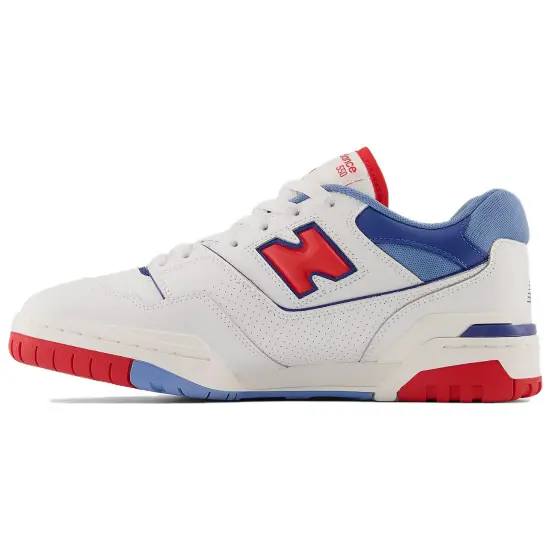 New Balance 550 White True Red Atlantic Blue