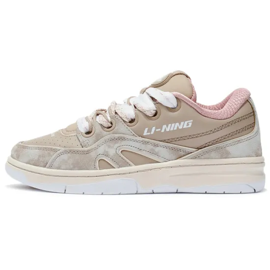 LiNing 937 Vintage Basketball Shoes Women's Low-Top Floating Earth Tone