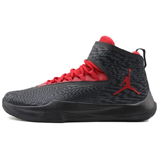 Jordan Fly Unlimited Vintage Basketball Shoes Men High-top Black/Red