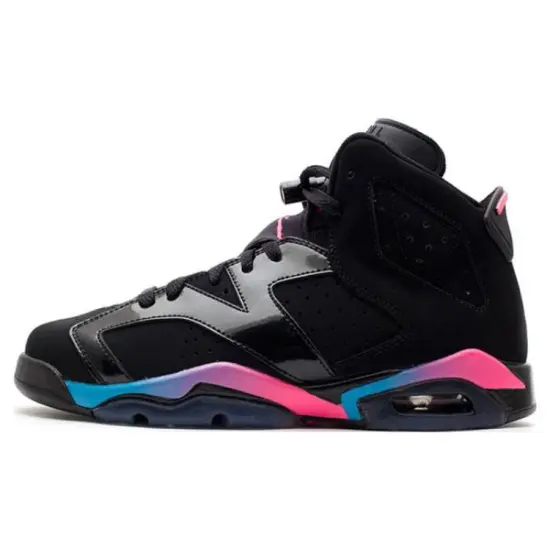 Air Jordan 6 Vintage Basketball Shoes Women's Mid-top Black/powder