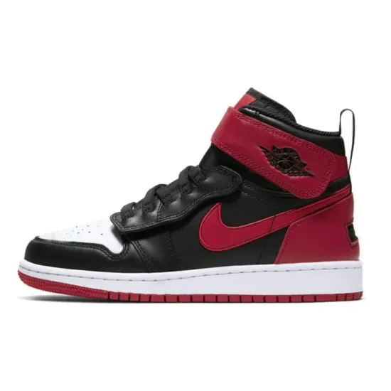 Jordan 1 High FlyEase Bred White Toe GS