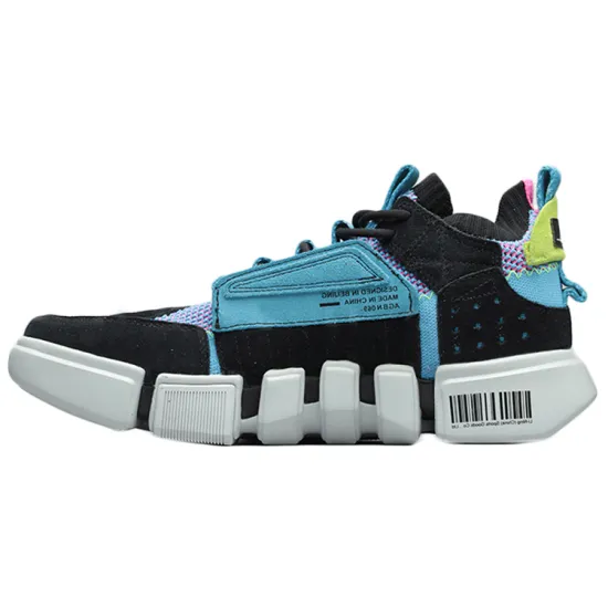 LiNing Essence 2 Vintage Basketball Shoes Men Mid-Top Blue