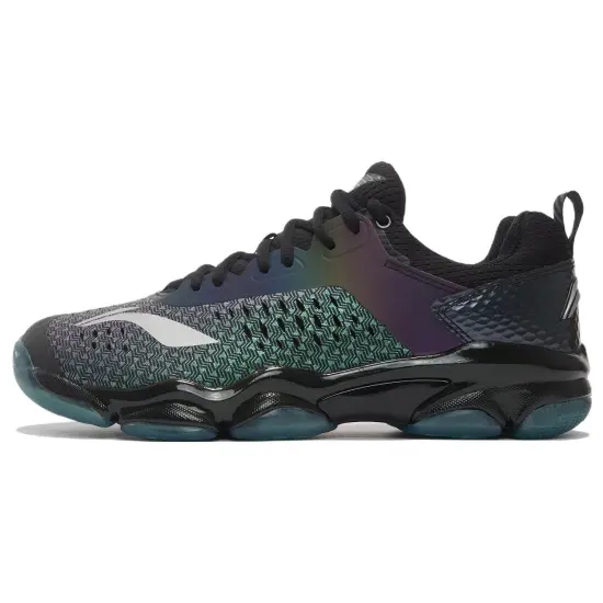 LINING Sonic Boom Badminton Shoes Men Low-Top New Basic Black/Ocean Blue