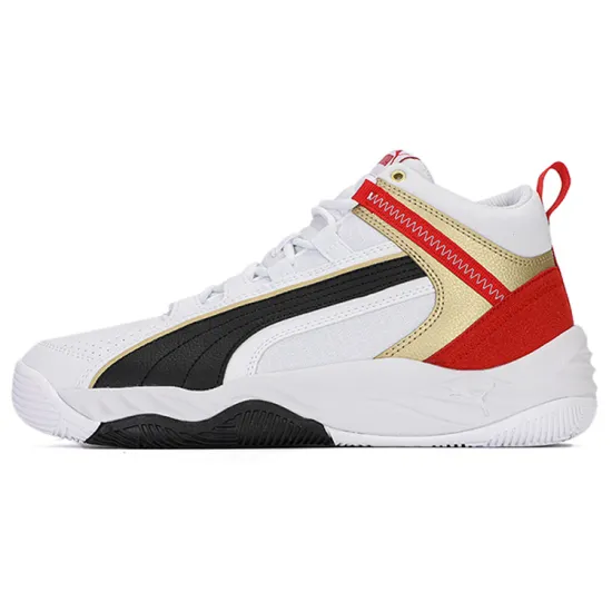 PUMA Unisex Rebound Future Evo Mid Top Black/White/Red