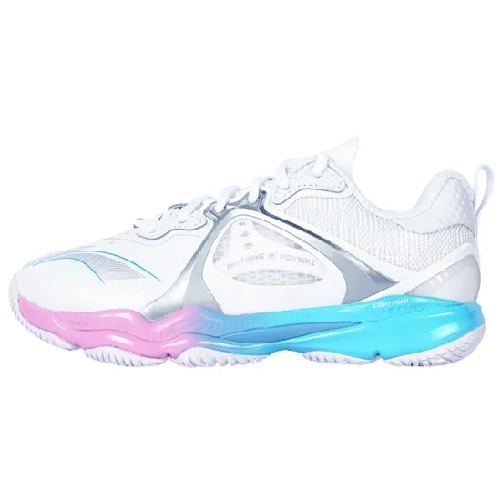 LiNing Chameleon 6.0 Cushioning Anti Slip And Wear Resistant Breathable Rebound Low Top Badminton Shoes Unisex White
