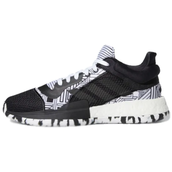 Adidas Marquee Boost Vintage Basketball Shoes Men Low-top Black/white