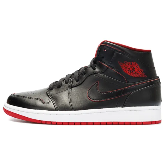 Jordan 1 Retro Mid Black Red White