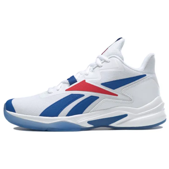 Reebok More Buckets White Vector Blue Red