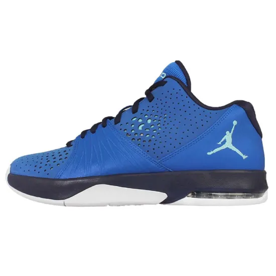 Air Jordan 5 Vintage Basketball Shoes Men Low-top White/Royal Blue/Fern Green